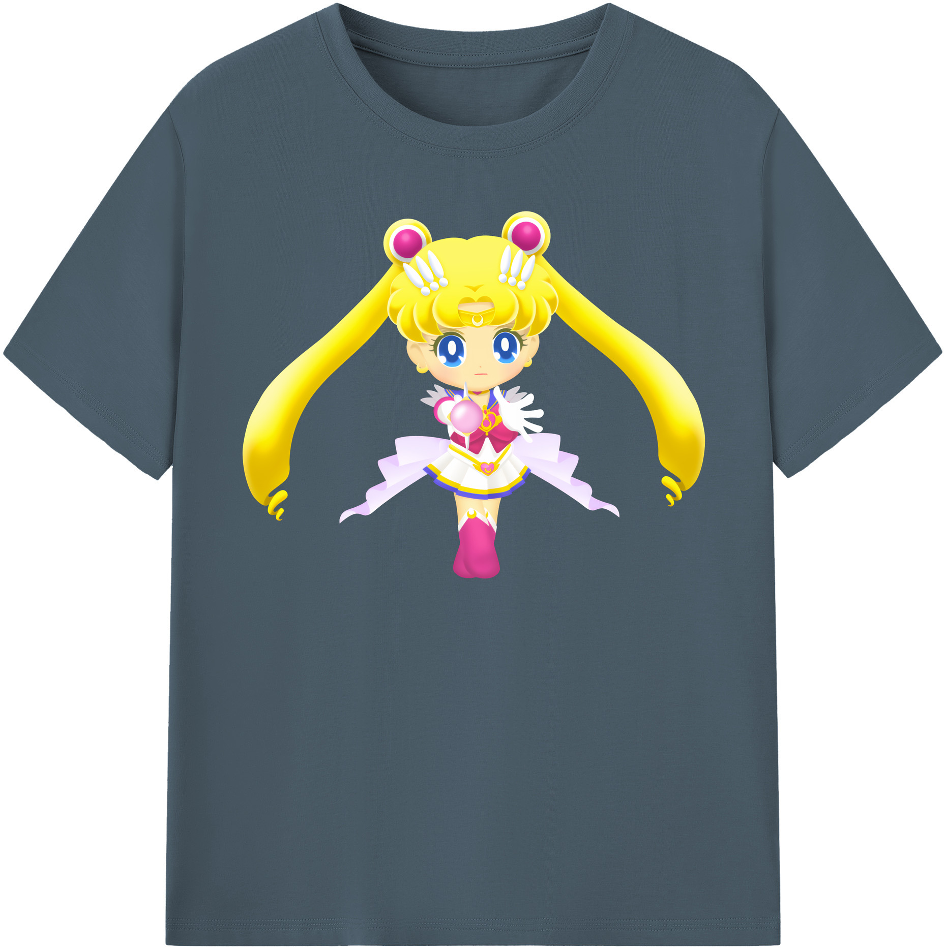 （画像用） 美少女戦士セーラームーン 月野 うさぎ つきの うさぎ Sailor Moon Tsukino Usagi 綿100％半袖Tシャツ（フロントプリント）